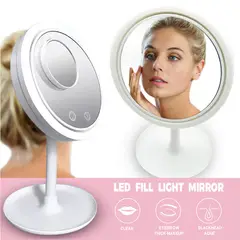 MOVI - Espejo Led 3 en 1 Con Luz Led, Ventilador y Aumento