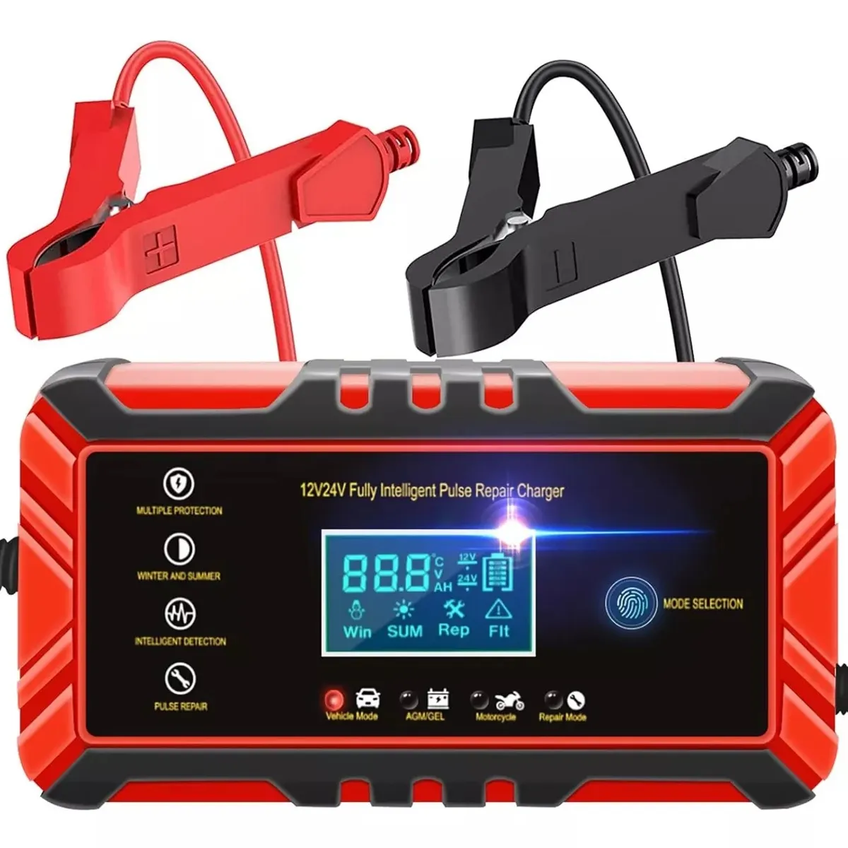 GENERICO - Cargador De Batería Inteligente Y Rápido 12v 8a 24v