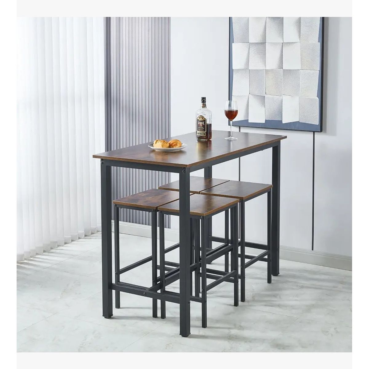 CORI CORI - Set de Comedor para Cocina (Incluye 4 Taburetes)