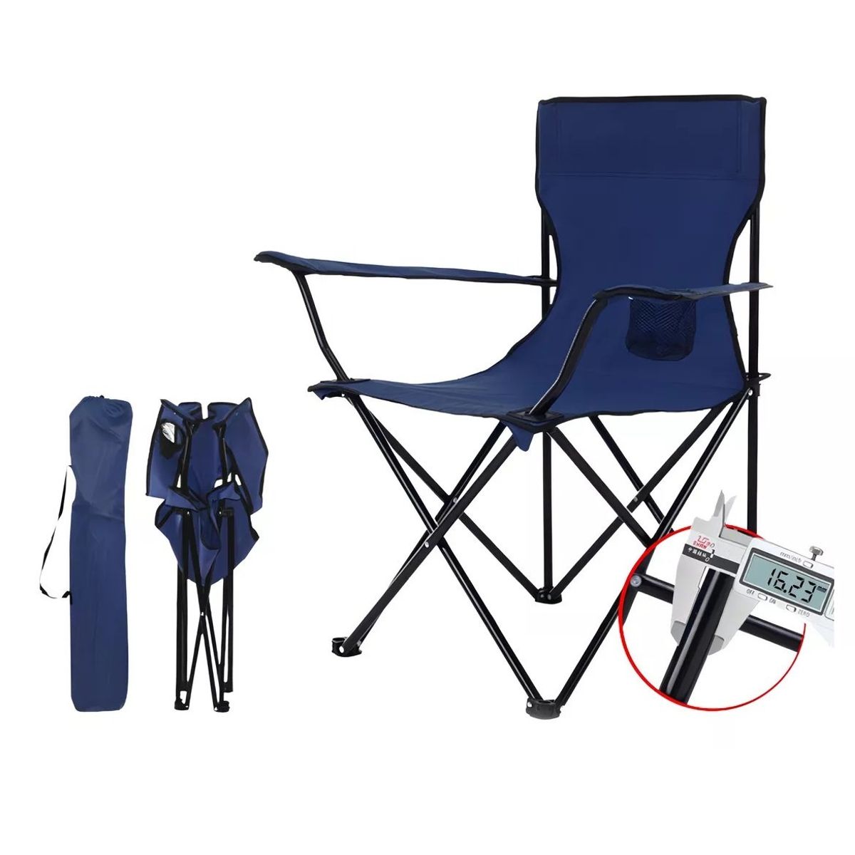 GENERICO - Silla Plegable Camping Playa Picnic Con Porta Vasos