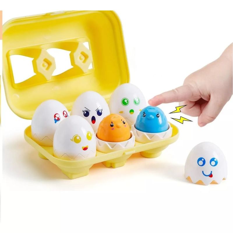 GENERICO - Juego Didáctico Huevitos Expresiones Encajes Para Bebes
