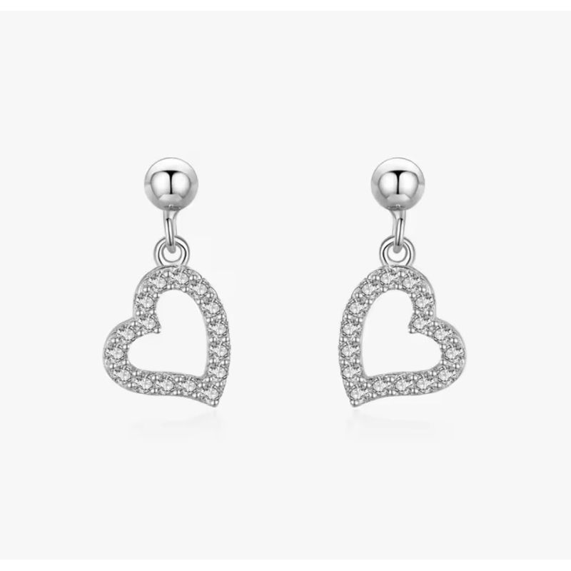 LA GARZA - Aros Plata Corazon Colgante Mujer