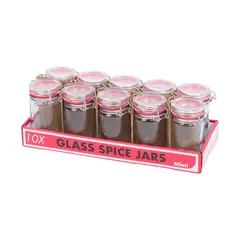 GENERICO - Set 10 pzas Frasco de Vidrio para Condimento