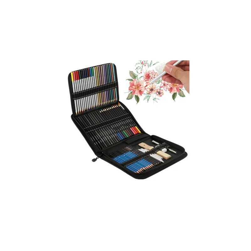 GENERICO - Kit 72 Piezas Lapices De Colores Arte Profesional Dibujo