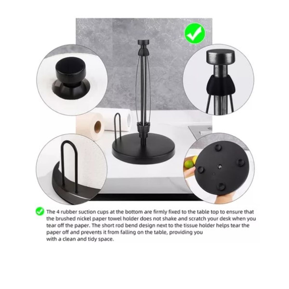 OFERTABKN - Soporte Para Toallas De Papel Con Trinquete Para Cocina