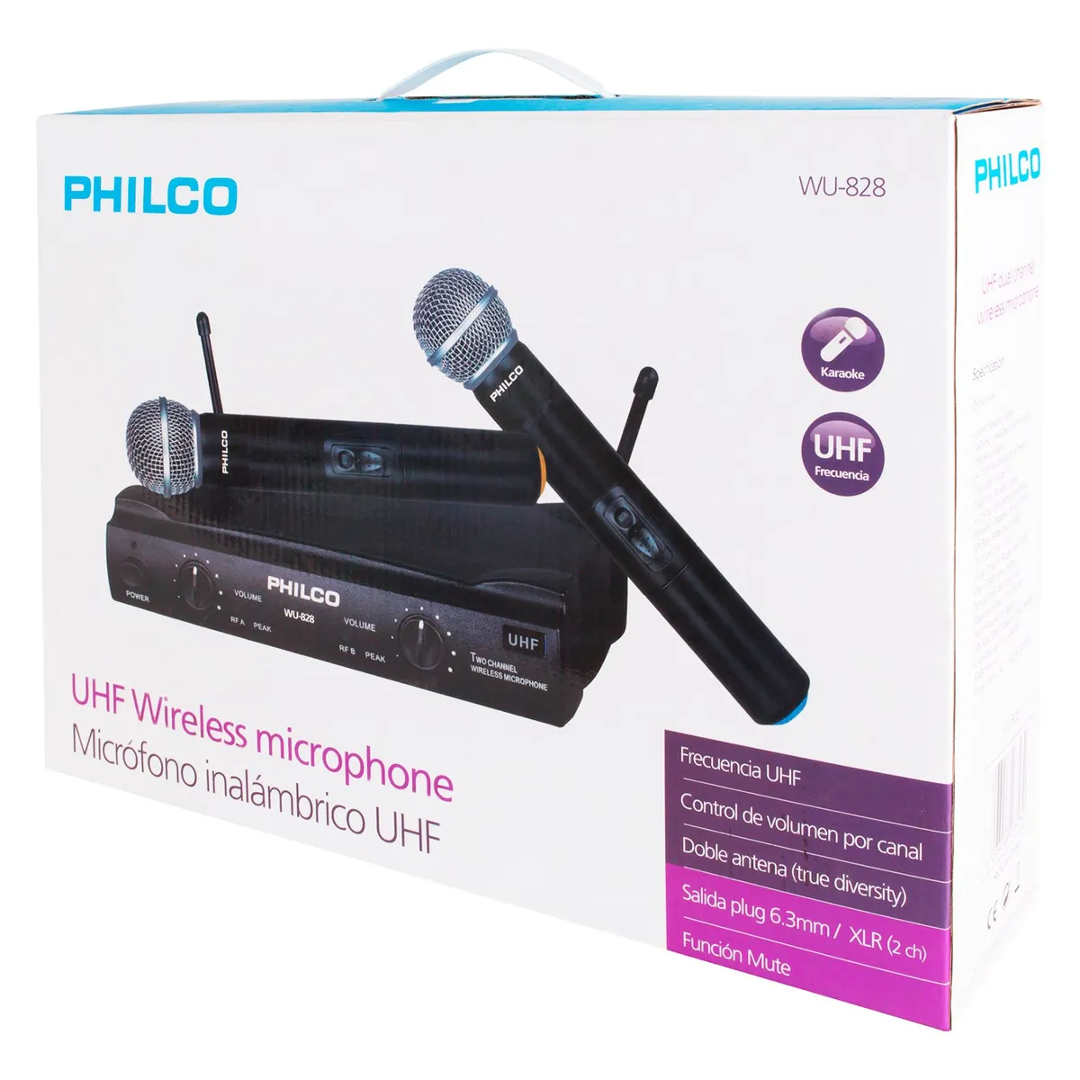 PHILCO - Set 2 Microfonos Inal. Uhf Philco