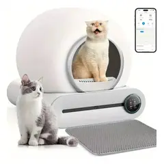 PELUDINES - Arenero Robot Automático Para Gatos 20 Wifi Color Blanco