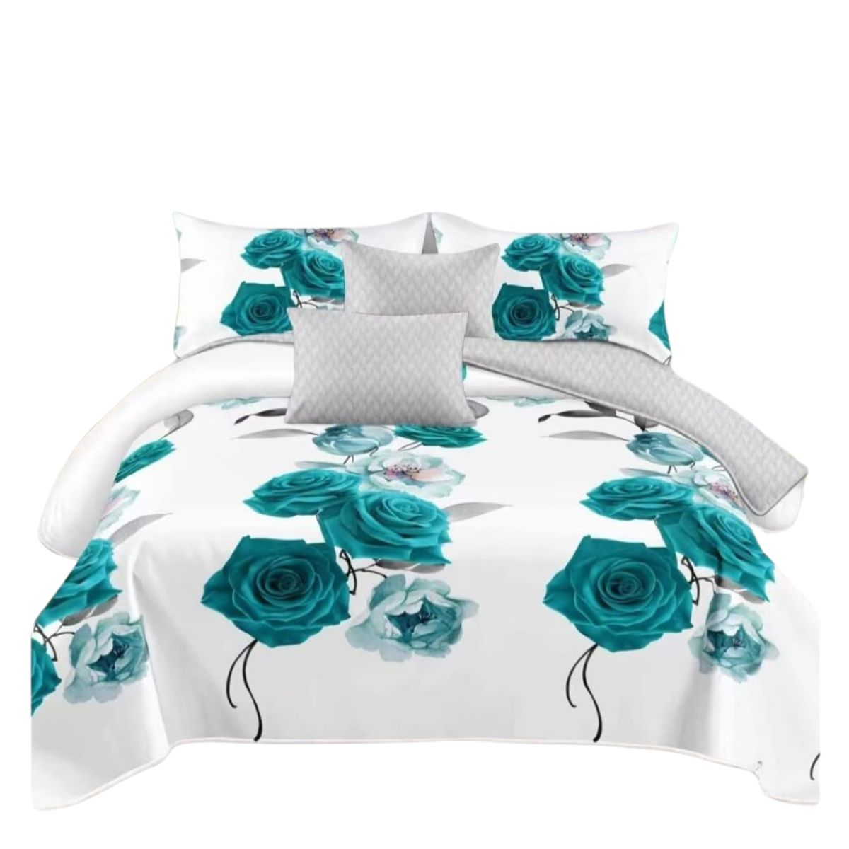 GENERICO - Cubrecama Quilt De Verano 1.5 Plaza y Media Diseños Floral