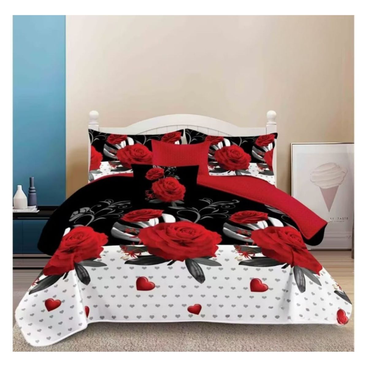 GENERICO - Cubrecama Quilt De Verano 1.5 Plaza y Media Diseños Floral