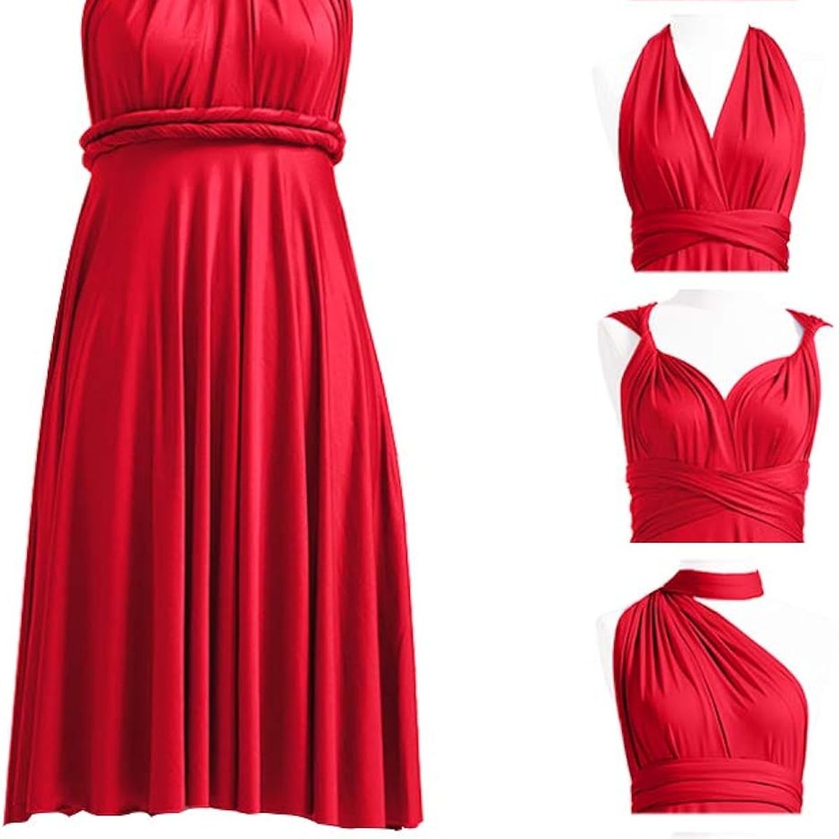 GENERICO - VESTIDO MULTIFORMA CORTO FIESTAS DAMAS DE HONOR MADRINAS BABY SHOWER