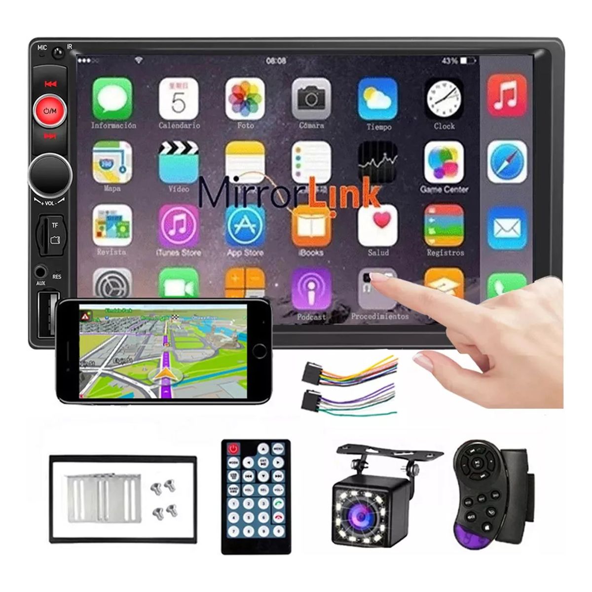 U BUY - Estéreo Para Auto Fnbrli Mirror Link 7 7010b Con Cámara