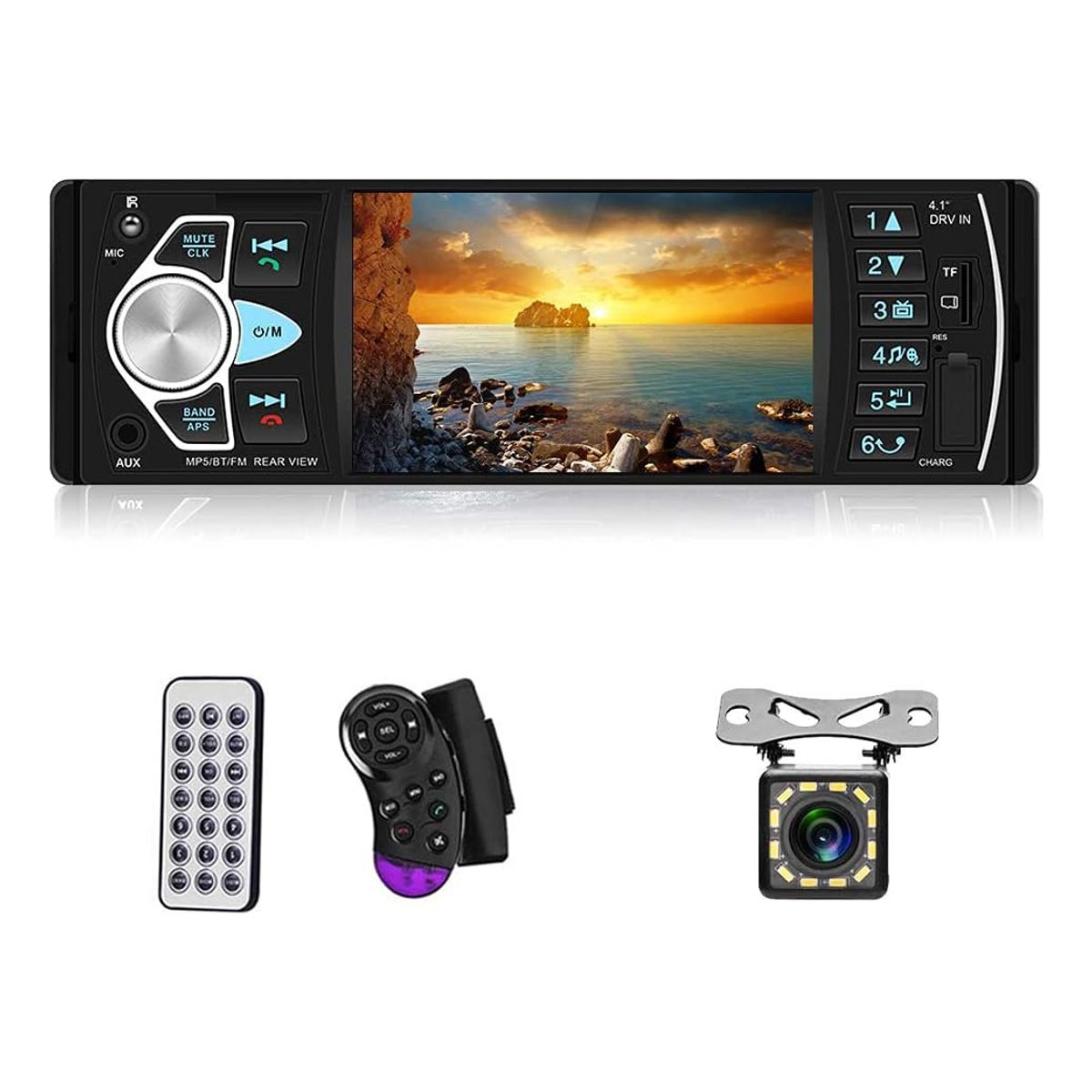 U BUY - Auto Estéreo 41 Pantalla 1 Din Bluetooth Usb Sd Fm + Camara