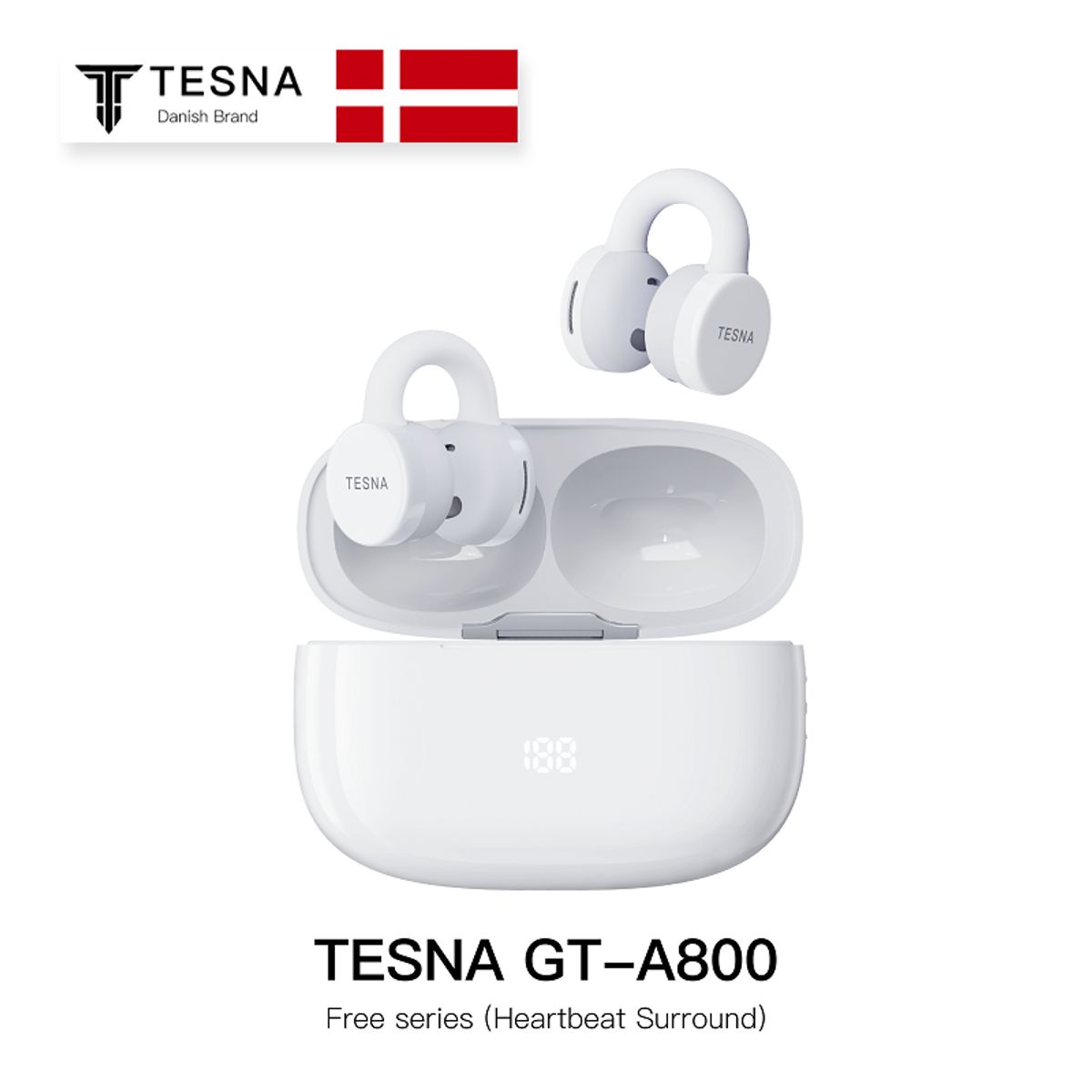 GENERICO - Audífonos Clip-ear Bluetooth TESNA GTA800 Blanco
