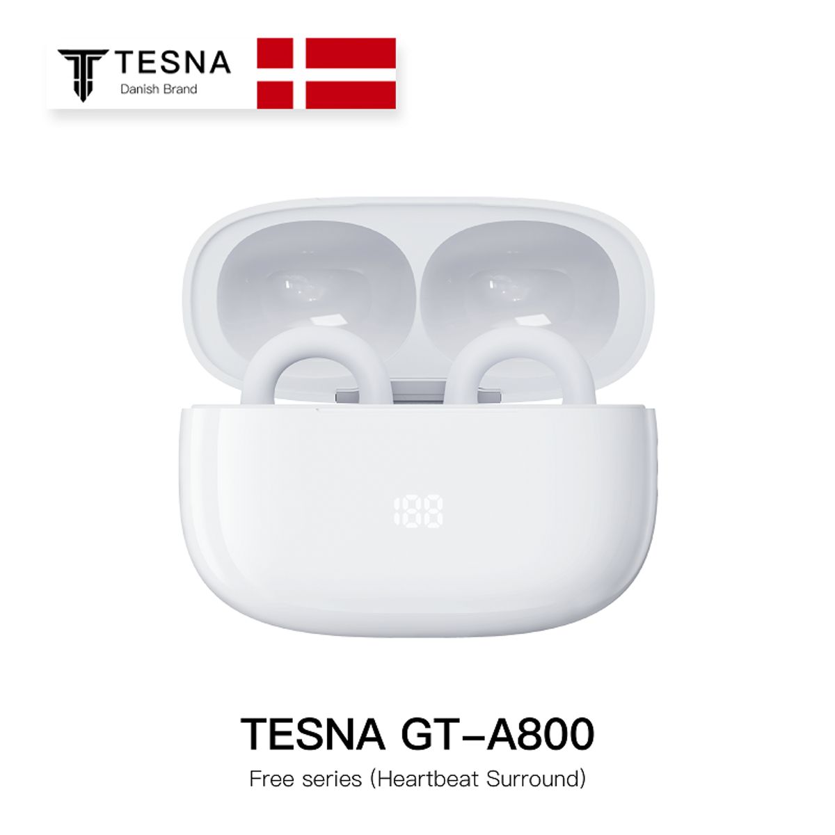 GENERICO - Audífonos Clip-ear Bluetooth TESNA GTA800 Blanco