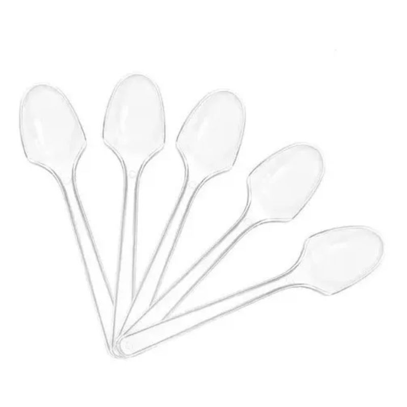 GENERICO - Cuchara Acrilica Para Postres 8cm 100 Unidades
