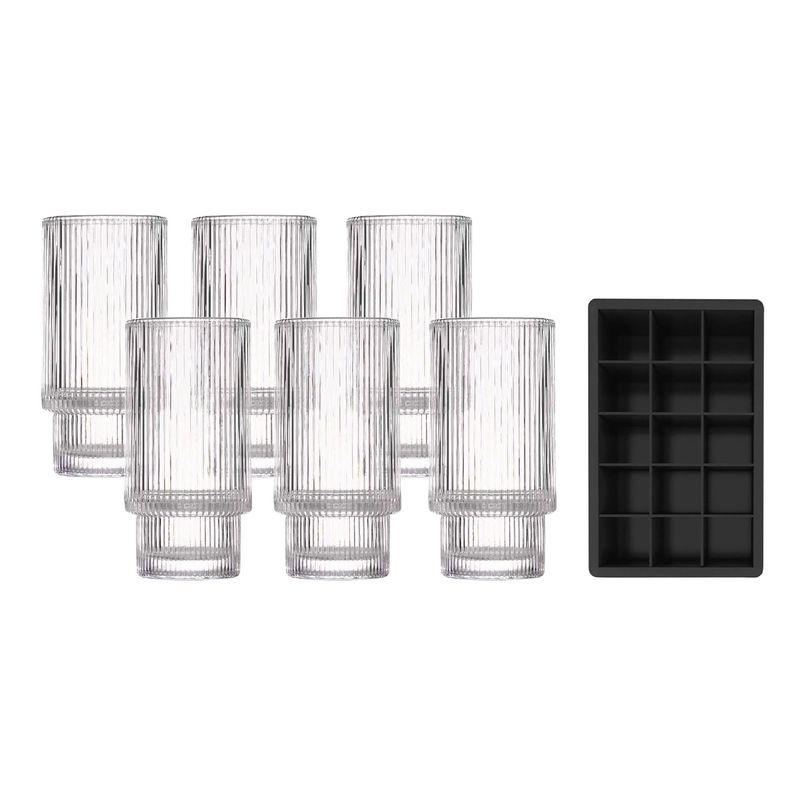 SIMPLIT - Pack 6 Vasos Largos Charlotte + Cubeta Hielo