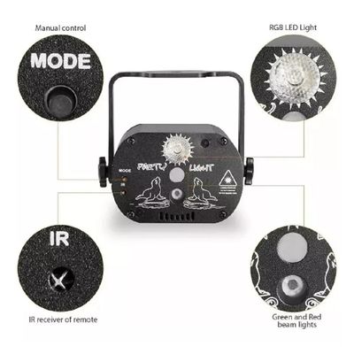 Imagen 2 del producto Láser Proyector Luz Disco Led Rgb Fiestas 60 Patrones