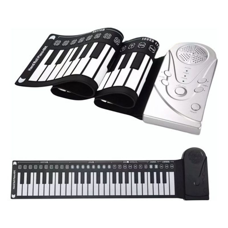 MUNDO MAGIA - Teclado Piano Musical Para Niños 49 Teclas Flexible Plegable