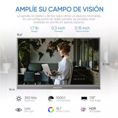 Imagen 2 del producto Monitor Portátil S1 - 15.6