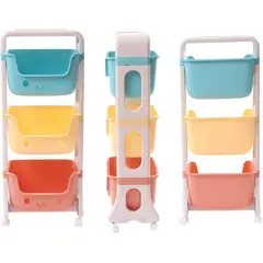 WAKESHOME - Estante Organizador de 3 Niveles Diseño Infantil