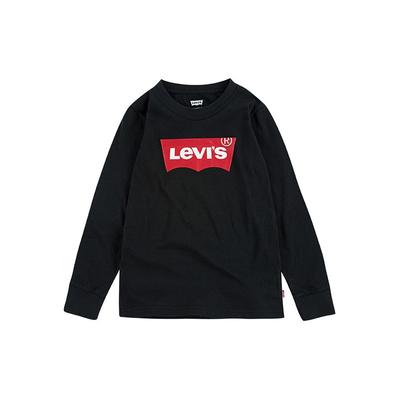 LEVIS - Polera Niño Batwing Manga Larga Negra Levis