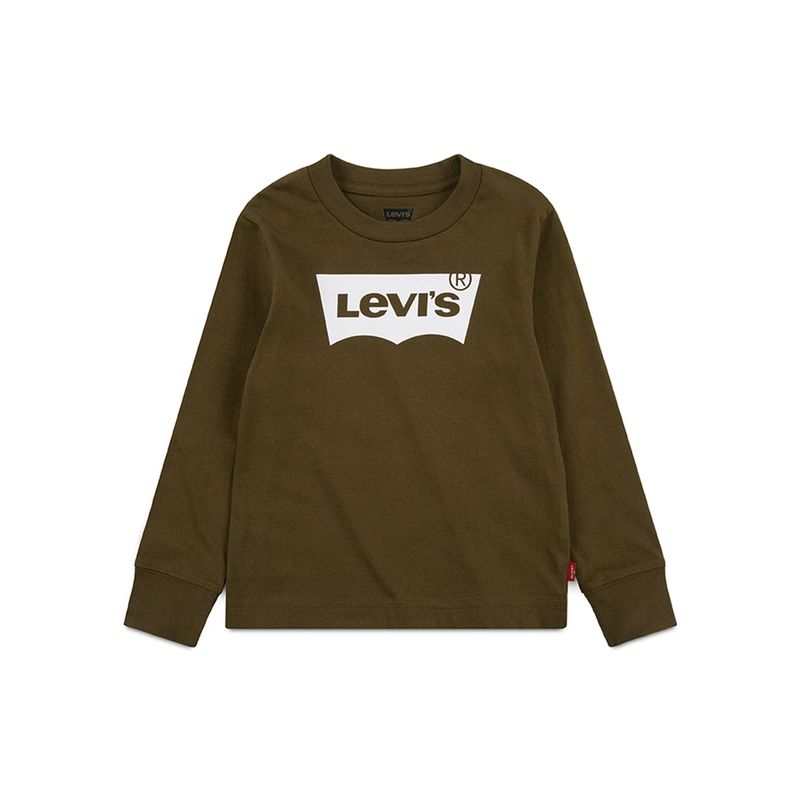 LEVIS - Polera Niño Batwing Manga Larga Verde Levis