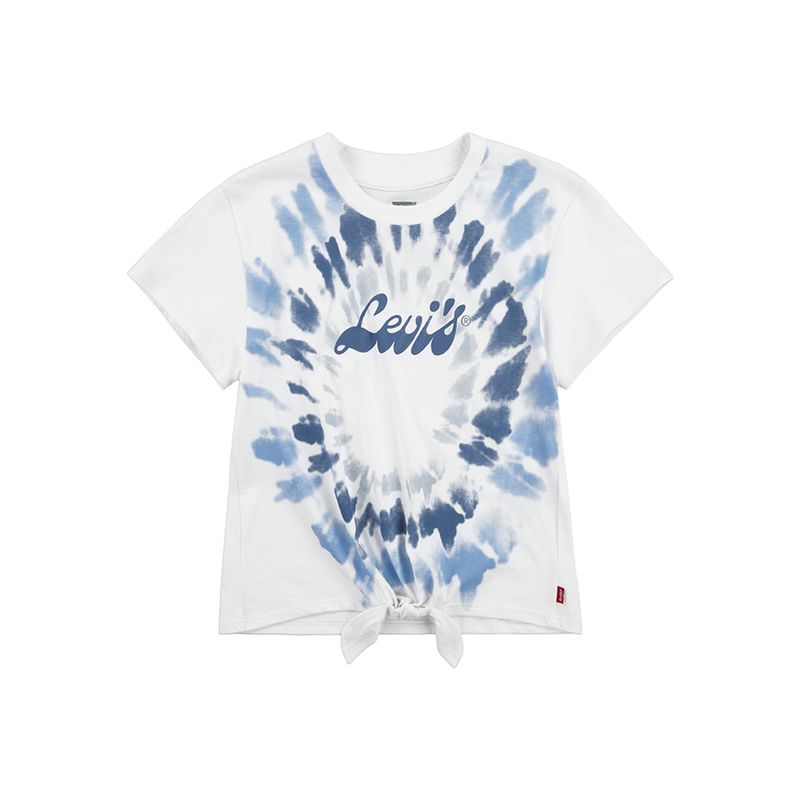 LEVIS - Polera Niña Crop Manga Corta Celeste Levis