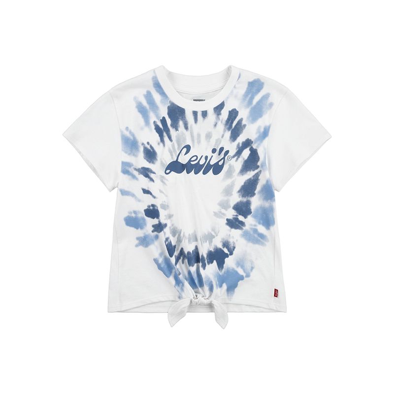 LEVIS - Polera Niña Crop Manga Corta Celeste Levis