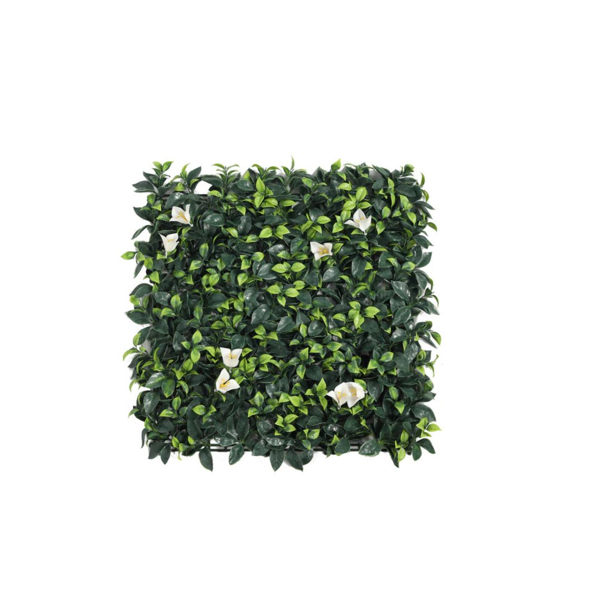 Pasto Mural Artificial Premium Verde Con Flores De Jazmín 50 X 50 cm Con Protección UV, marca VADELL - Foto Principal