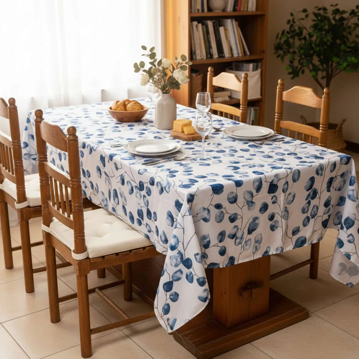 DECO EXPRESS - Mantel Antimanchas Eucalipto 130X180 Cm