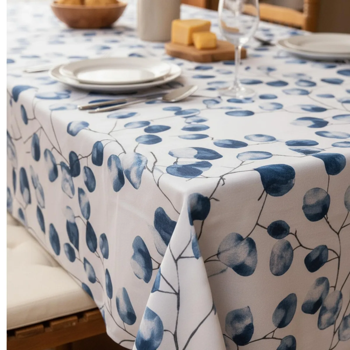 DECO EXPRESS - Mantel Antimanchas Eucalipto 130X180 Cm