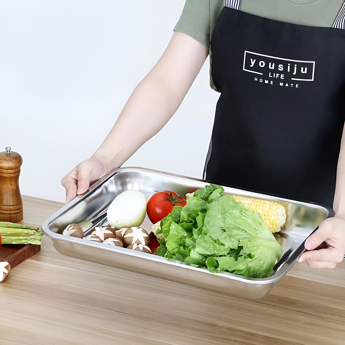 COOK IN - Azafate Acero Inoxidable 36x27x48 Cm - Plateado