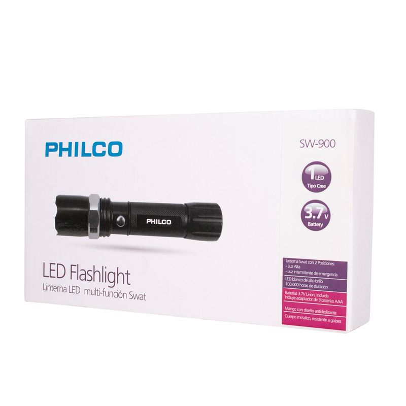PHILCO - LINTERNA LED MULTIFUNCION SWAT 3 WATTS PHILCO
