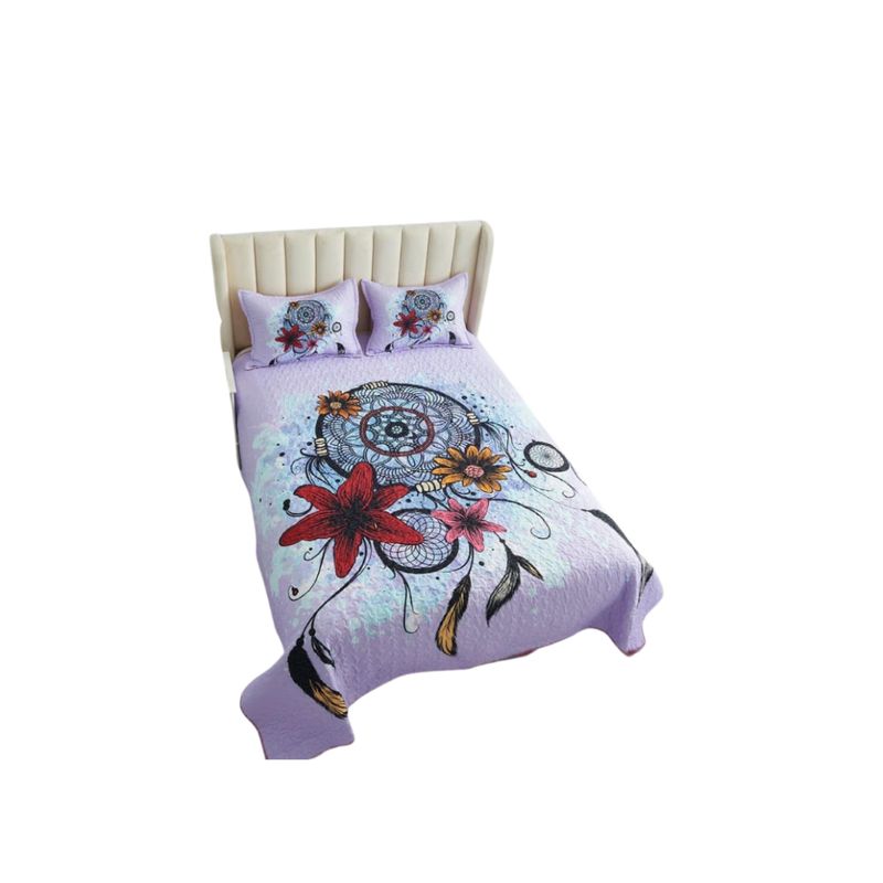 GENERICO - Cubrecama Verano Quilt 2 Plazas Diseño 3D 250X230cm