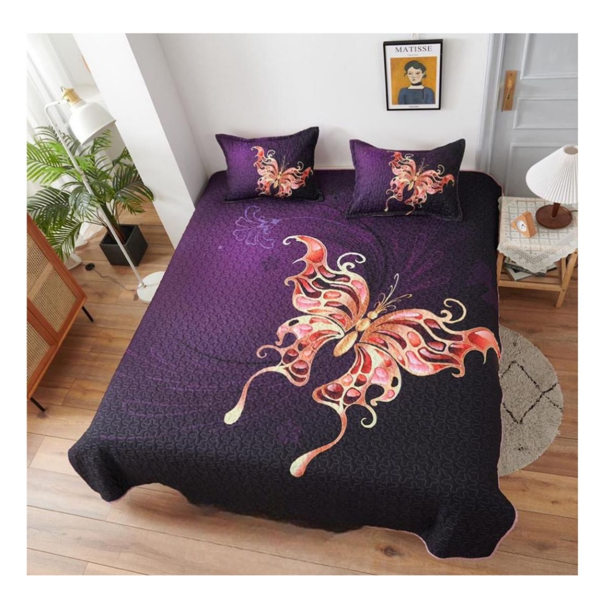 GENERICO - Cubrecama Verano Quilt 2 Plazas Diseño 3D 250X230cm