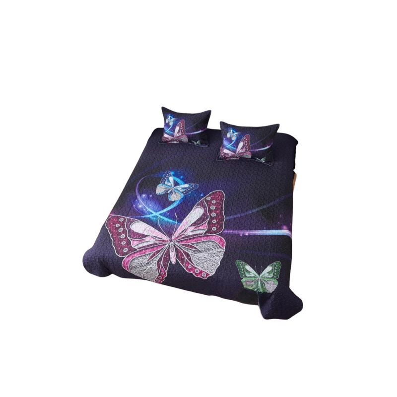 GENERICO - Cubrecama Verano Quilt 2 Plazas Diseño 3D 250X230cm