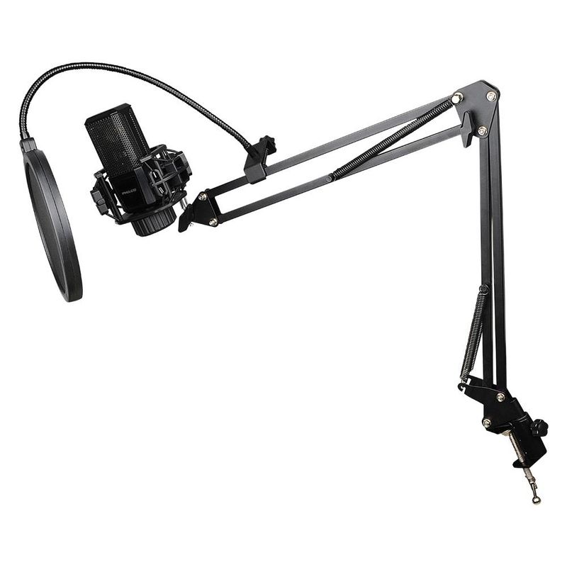 PHILCO - KIT PRO MICROPH CSOPORTEPOPSTANDUSB SOUND CARD - Negro