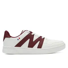 MICHELIN FOOTWEAR - Zapatilla Casual Urbana Hombre Blanco Burdeo Michelin Ps22