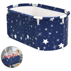 MUNDO MAGIA - Bañera Plegable Portátil Adultos Y Niños Balde Spa 120×55cm