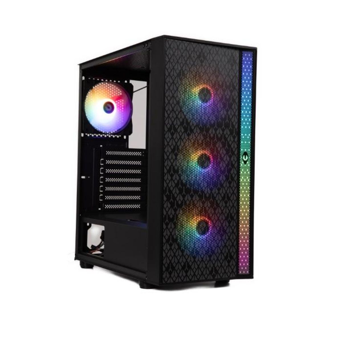 BITFENIX - Gabinete BitFenix ​​Light ATX  4 ventiladores  Negro