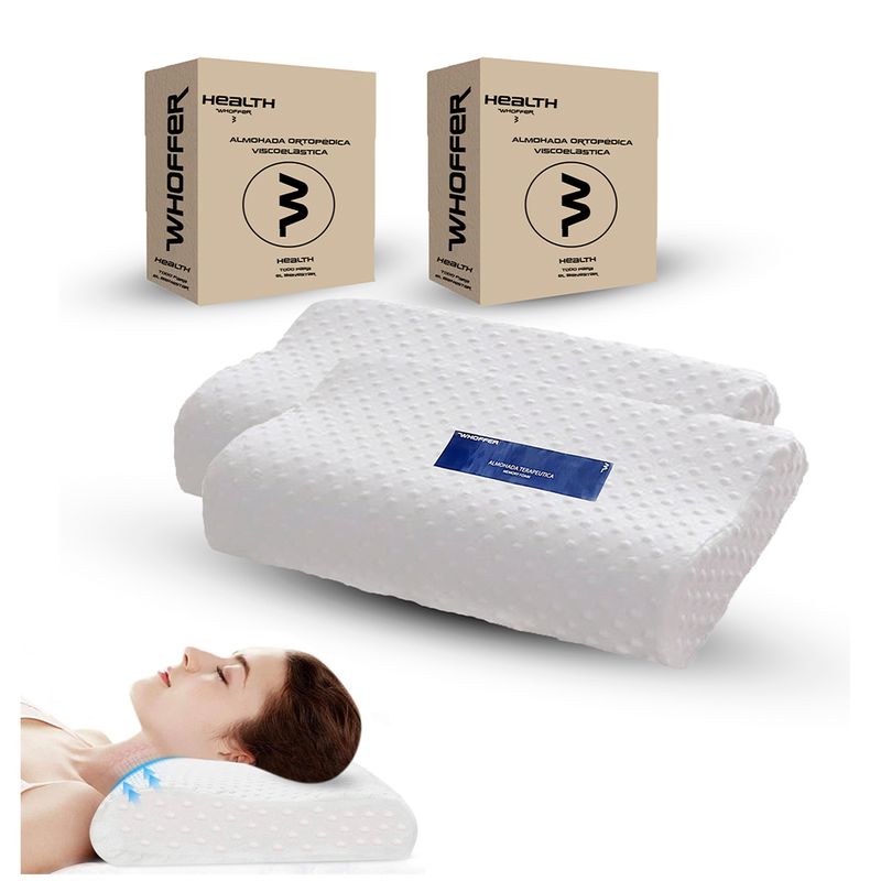 GENERICO - Pack Almohadas Ortopédica Viscoelasticas Memory Foam Whoffer
