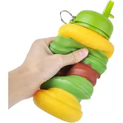 GENERICO - Botella De Agua Deportiva Plegable Portátil Hamburguesa