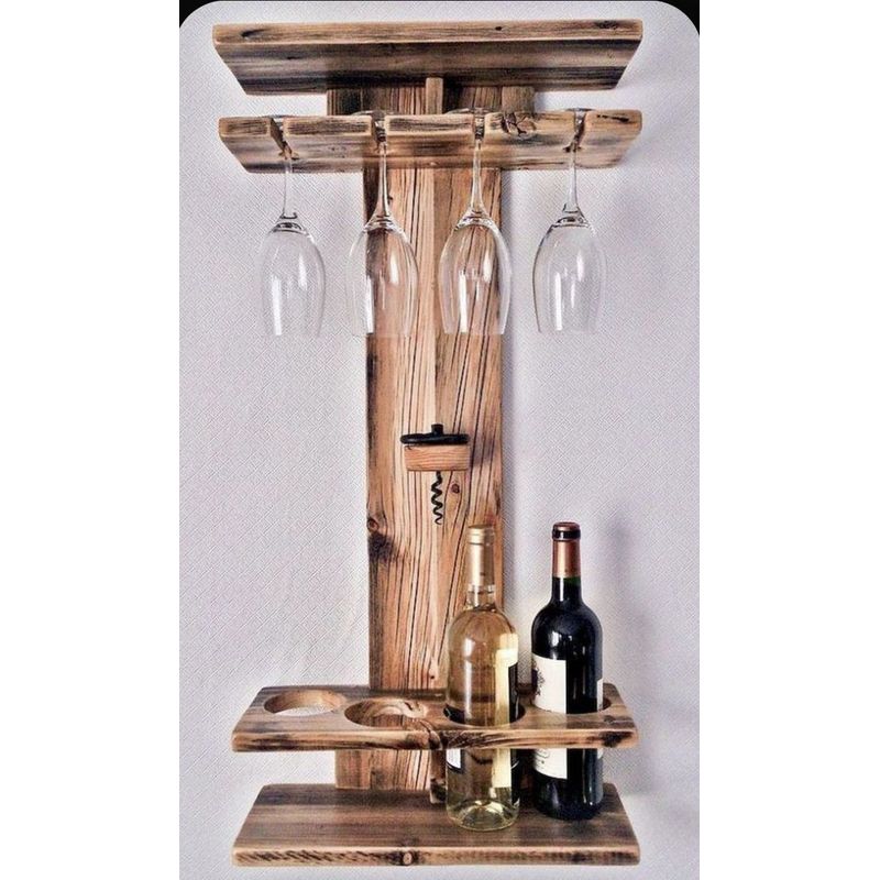 GENERICO - Bar Vino Y Copa De Madera Rustico Decoración