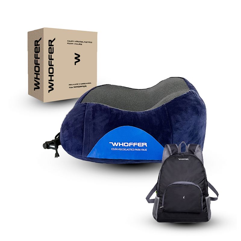 GENERICO - Almohada Cojin Para Cuello De Viaje Viscoelastica Whoffer