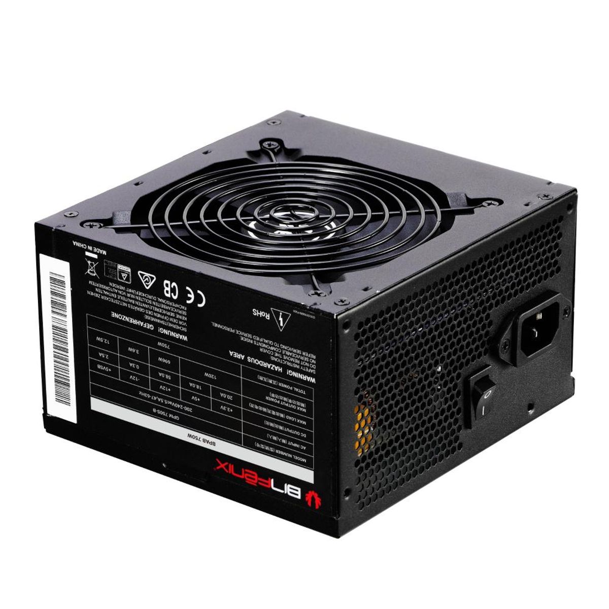 BITFENIX - Gabinete BitFenix ​​Fan + Fuente de Poder 750w  4 Ventiladores Negro