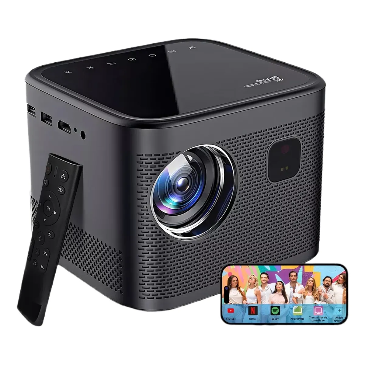 METEX - Proyector 8k Profesional Android Hd 16000lm Bluetooth Wifi