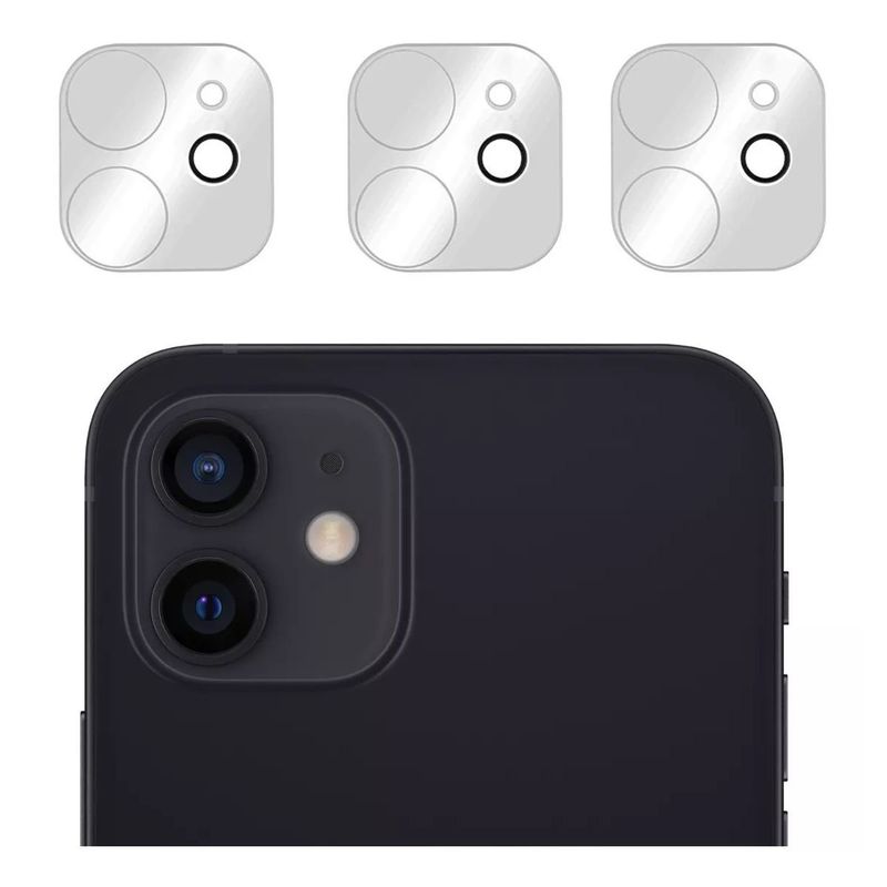 NUGLAS - 3 Pack Vidrios Protectores Camara Para iPhone 12 Nuglas 9h
