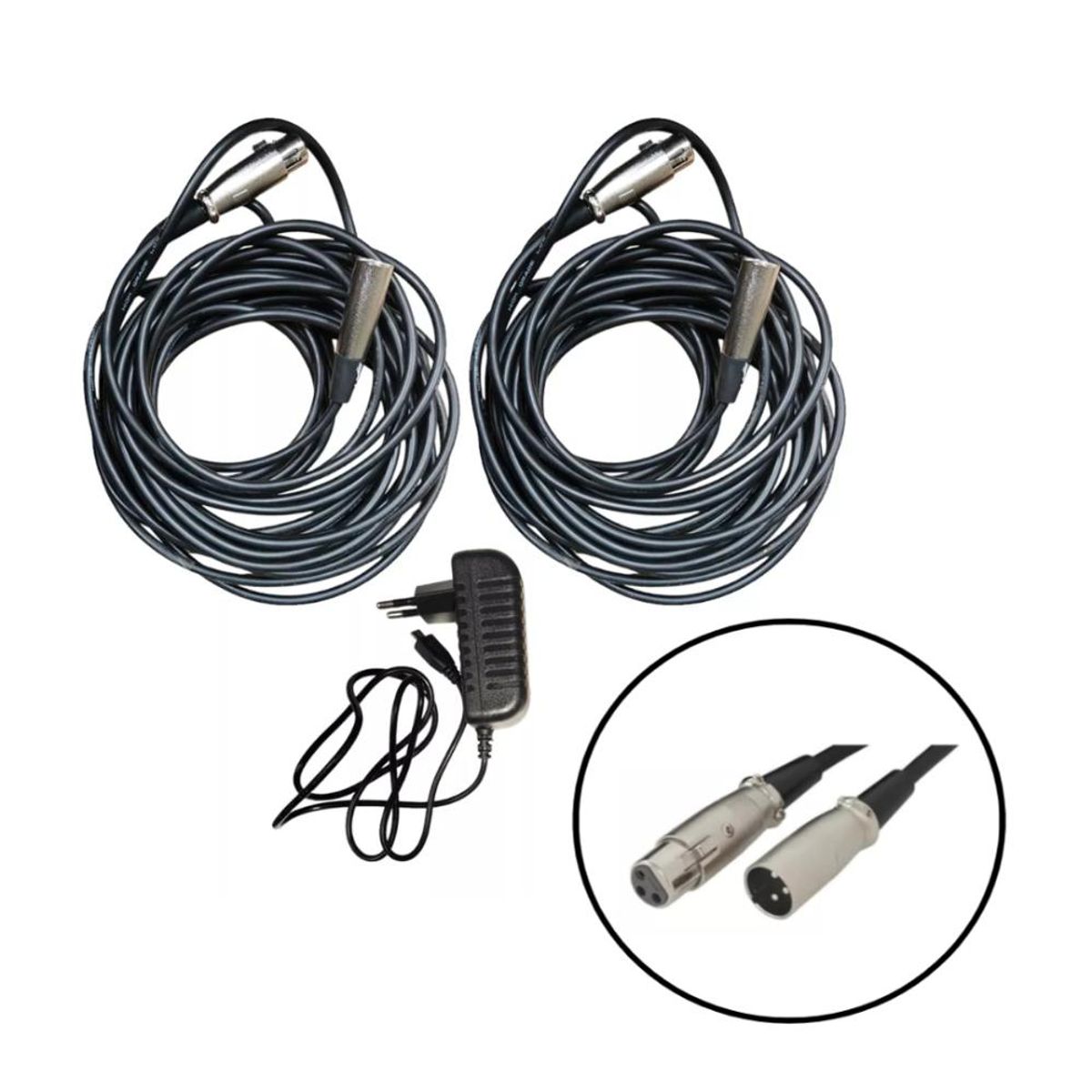 CIPRIANI - Kit de Amplificación consola 8ch+cajas activas 15+Atriles