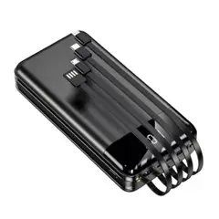 GENERICO - PowerBank Batería Externa para celulares 10000 Mah 4 Cables incluídos