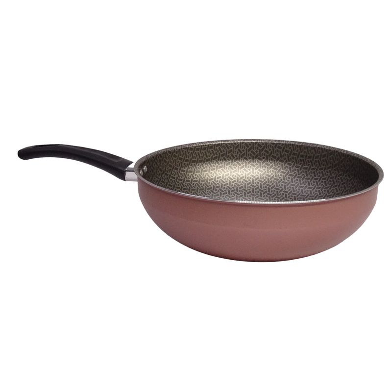 GENERICO - Sartén Wok Antiadherente 4,3 Litros 28cm Color Rosa